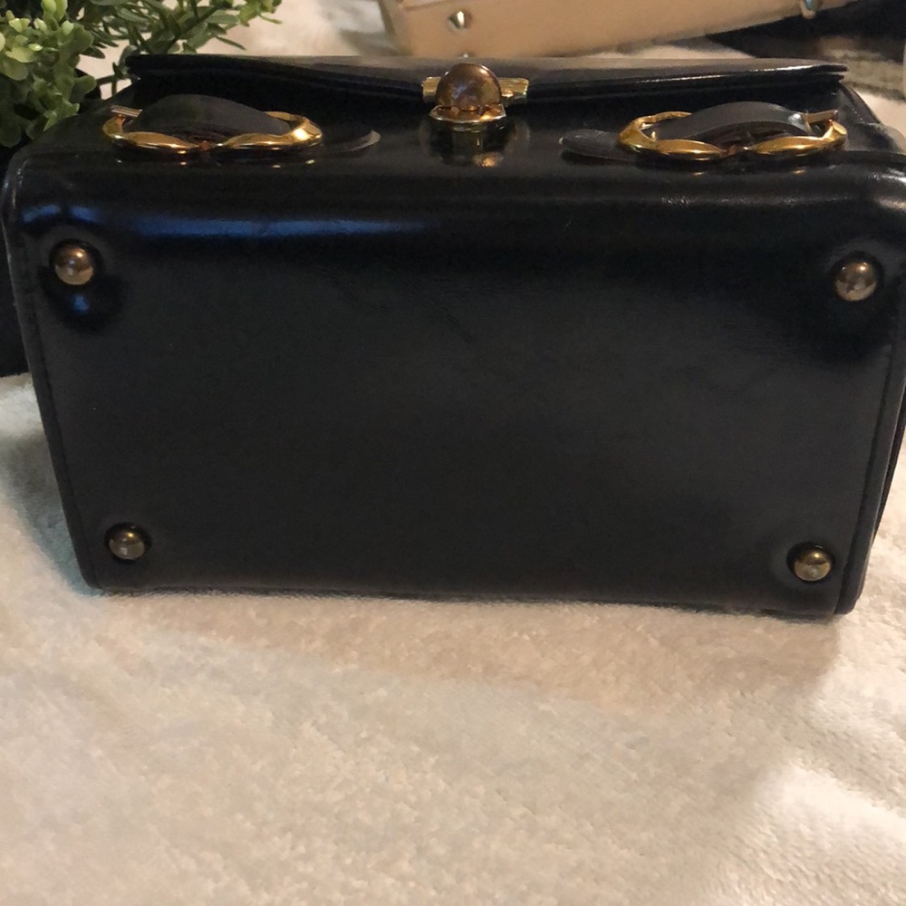 Vintage black hard shell handbags purse - Picture 4 of 6